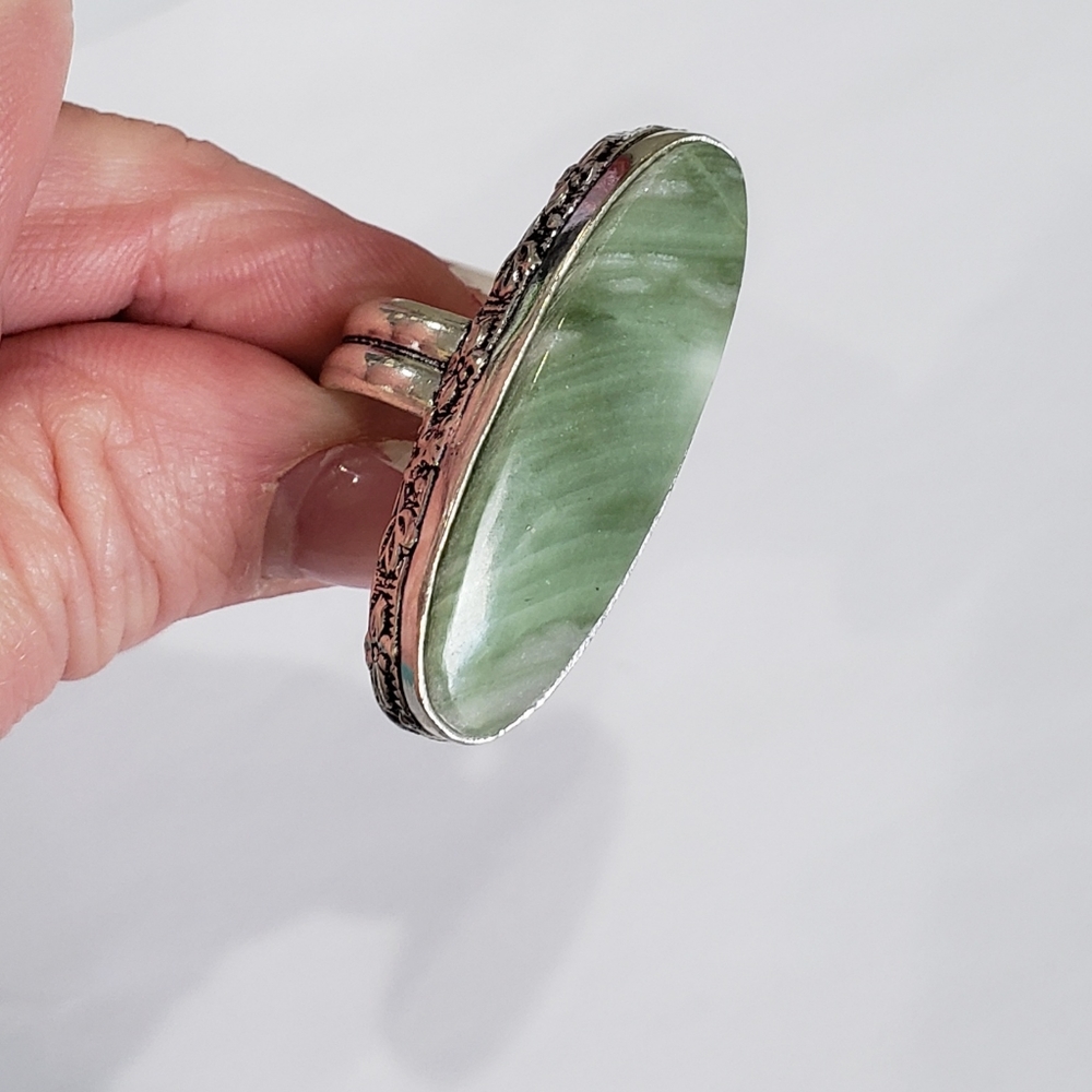 Vasonite Gemstone, 925 Silver Ring - image 8